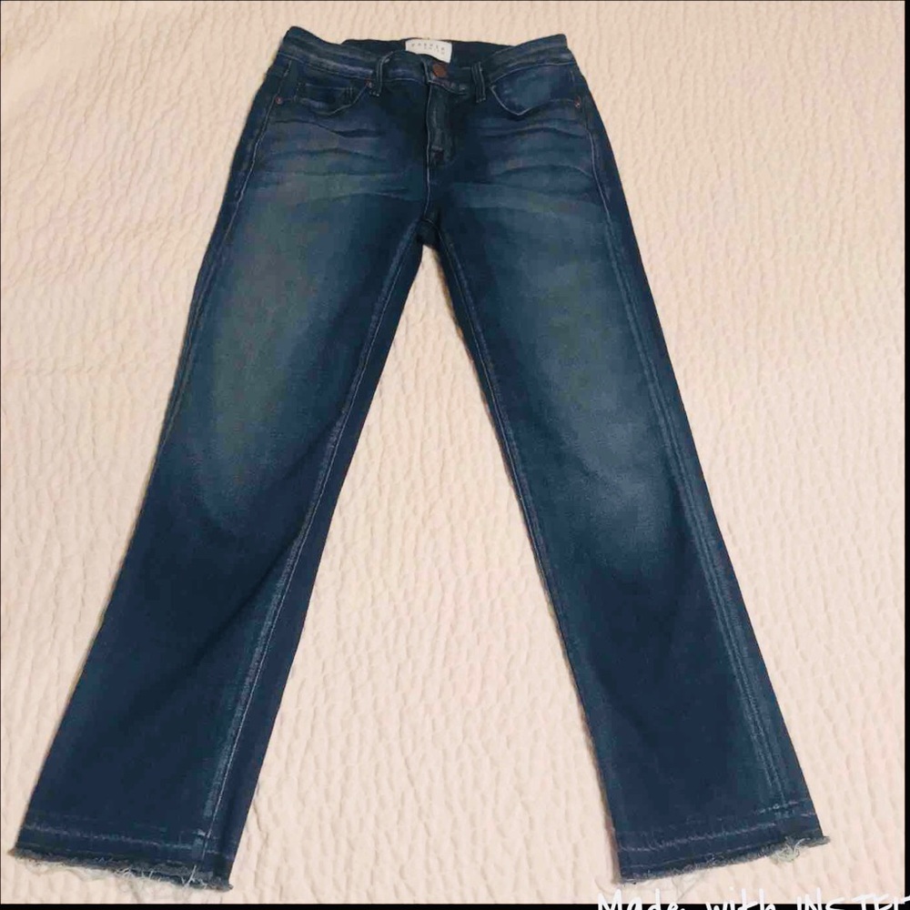 PARKER SMITH Bootcut Jeans Frayed Bottom Size 25